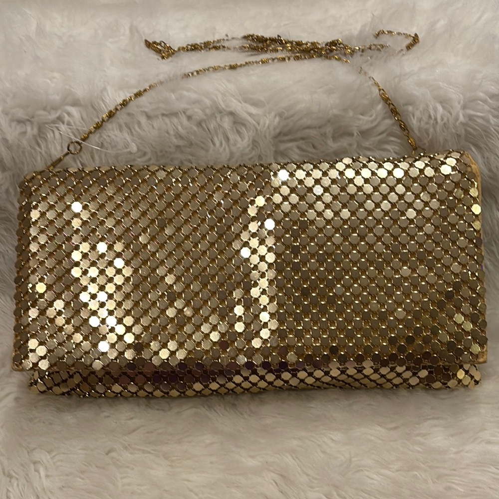 Gold Mesh Evening Clutch